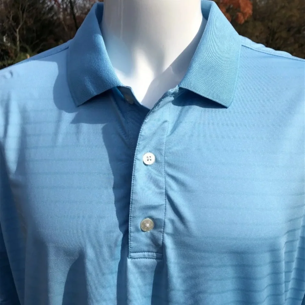 FJ FootJoy Mens Polo Shirt XL The Glades Golf & Country Club Blue Short Sleeve - Picture 5 of 9